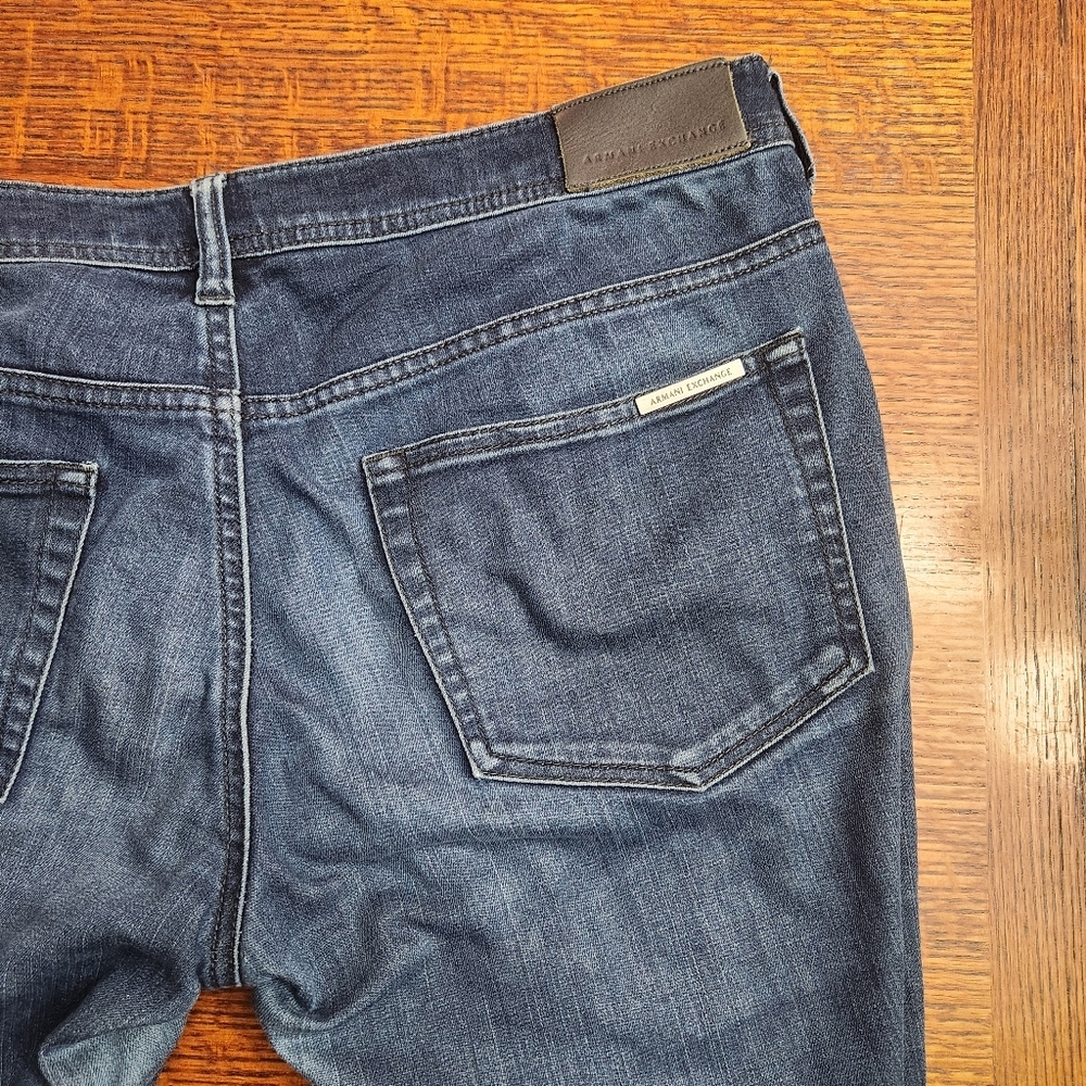 Armani Exchange Men's Size 29 skinny denim blue jeans 33.5 inch inseam - Picture 4 of 12